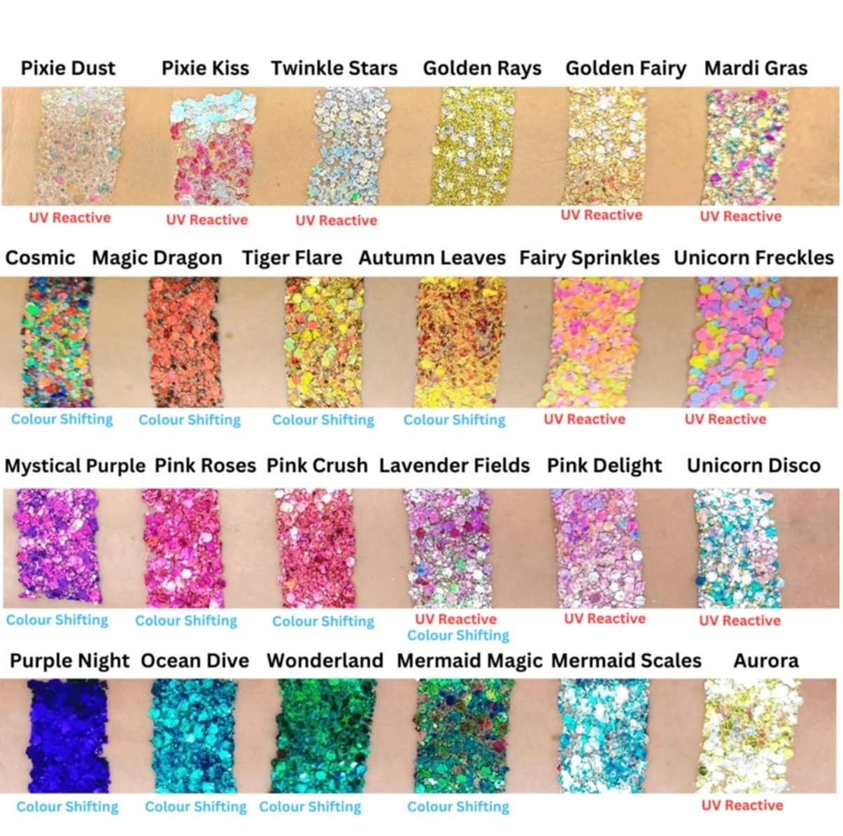 Magic Sparkles - Fusion Colour Shifting Glitter Cream Palette
