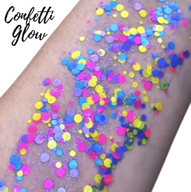 Confetti Glow - UV efekt - Festival Chunky Gllitter Gel 35mL