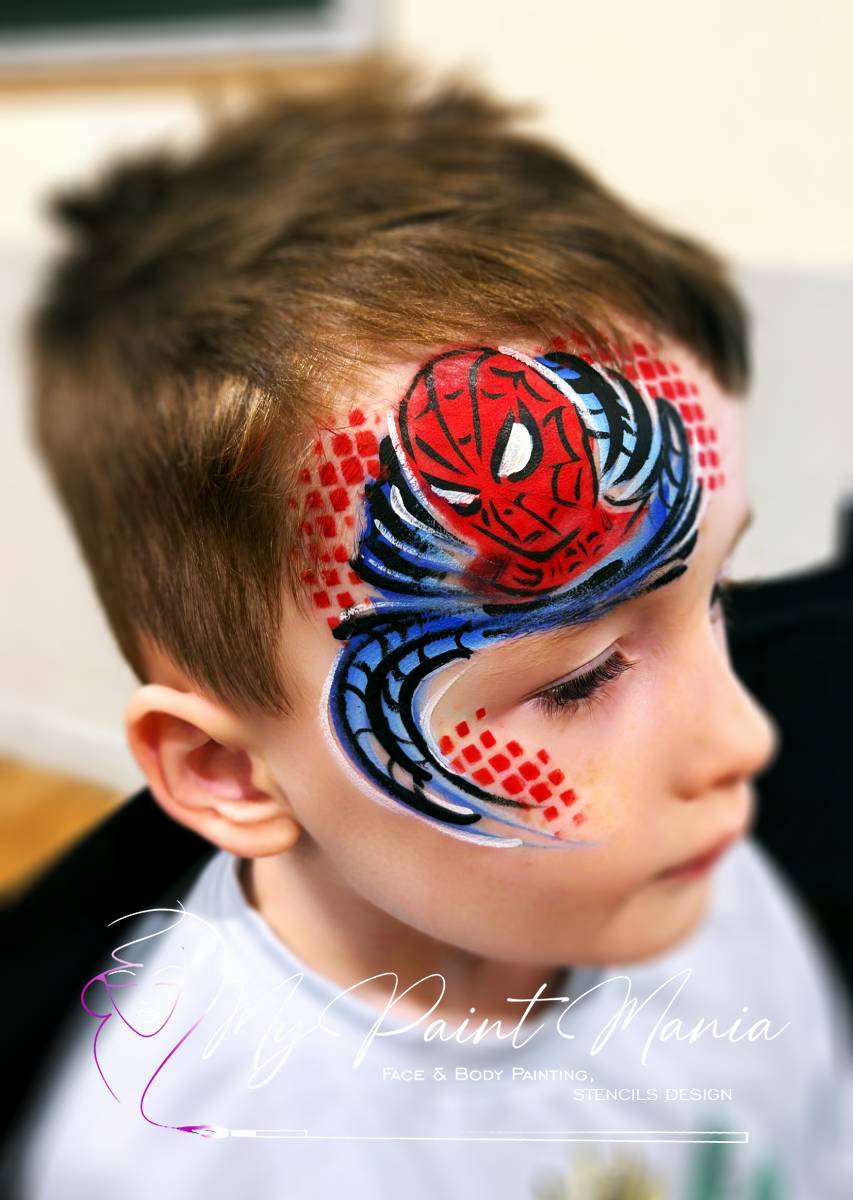 Spiderman on my face