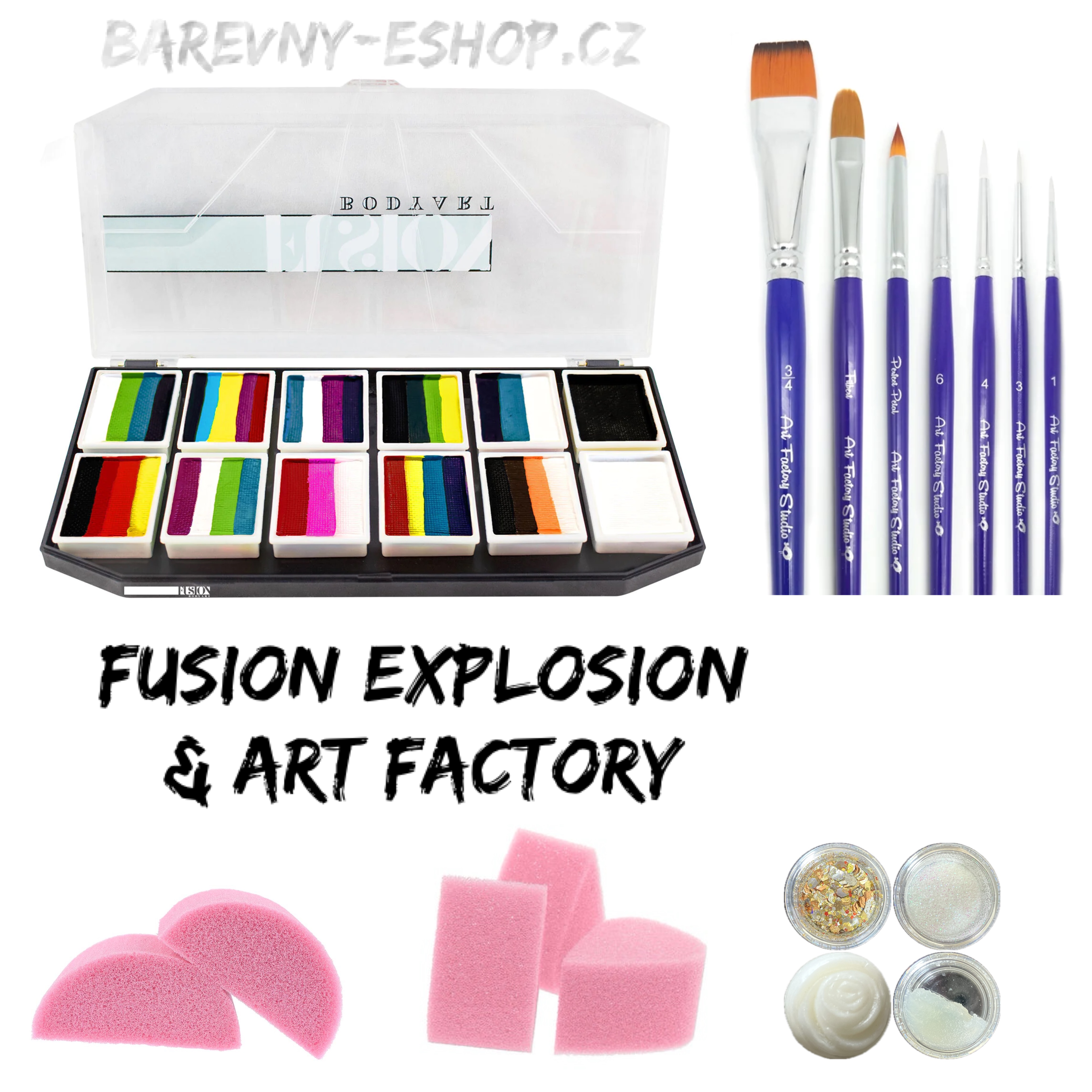 Explosion Fusion & Art Factory - sada barev a štětců 