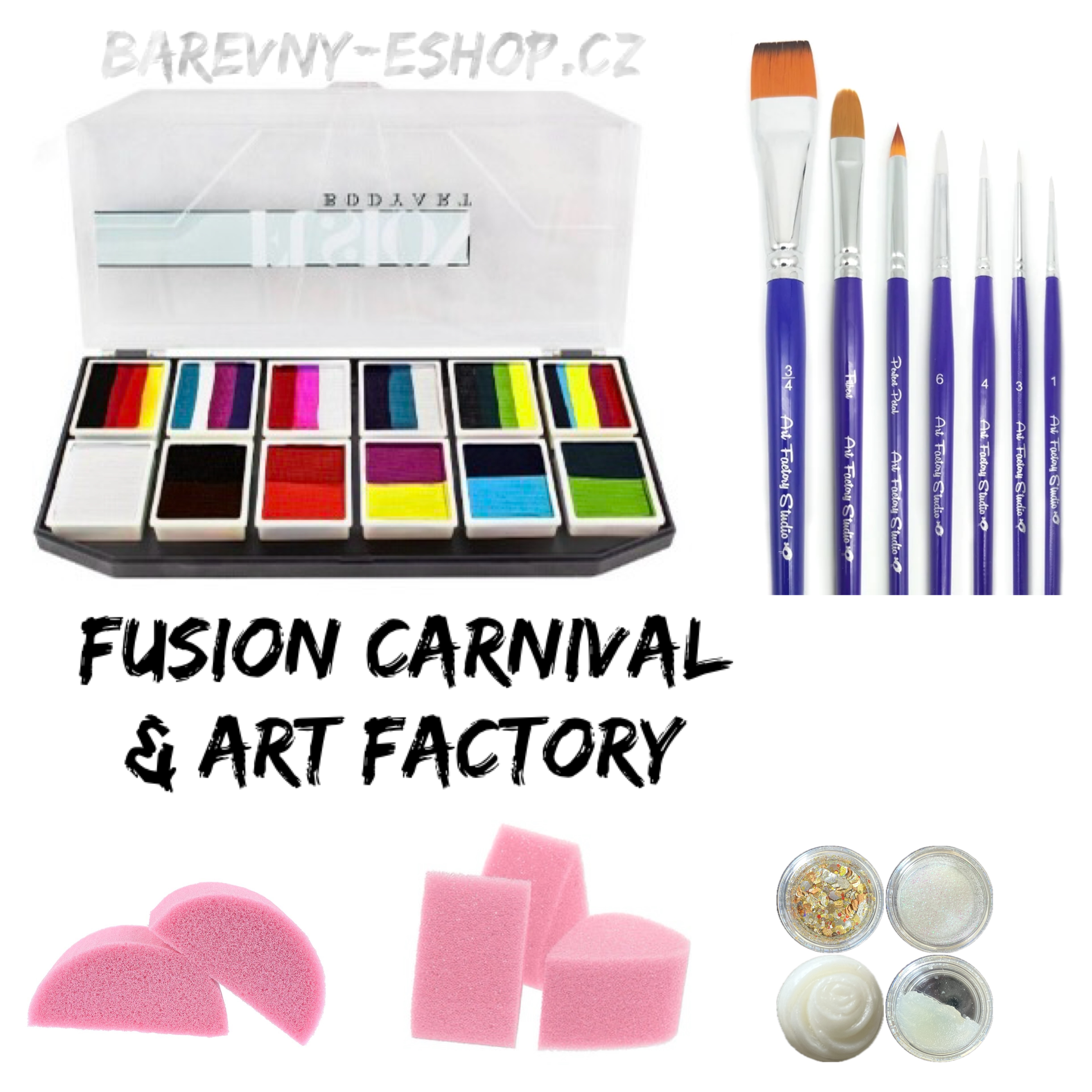 Carnival Fusion & Art Factory - sada barev a štětců 