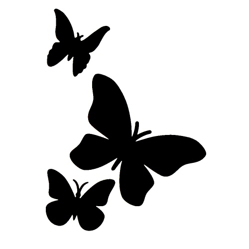 Butterfly Trio - tetovací šablonka