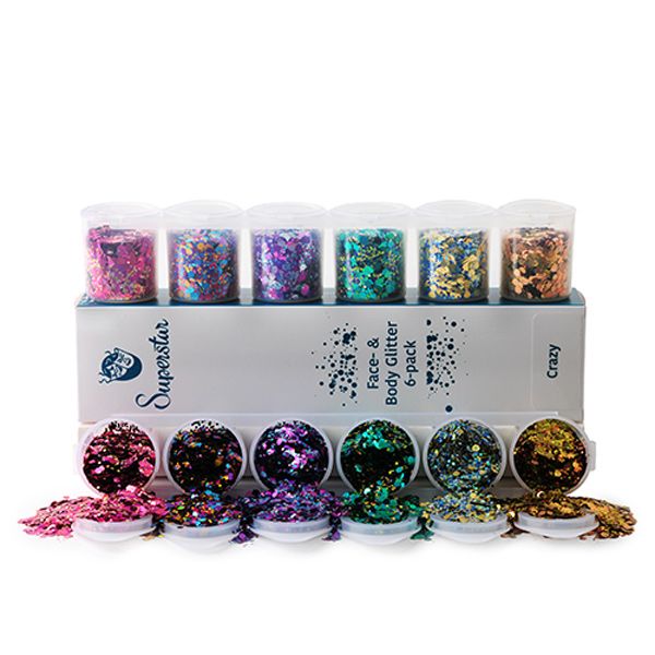 Superstar Crazy Chunky Glitter Mix 6-pack 130 ml