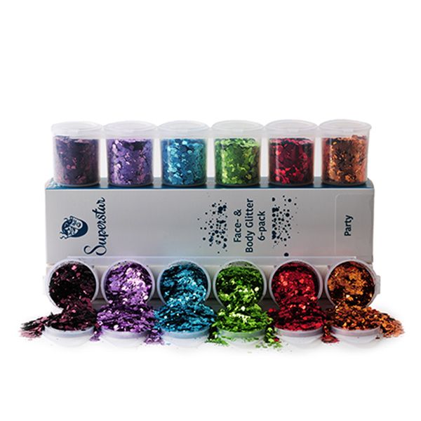 Superstar Party Chunky Glitter Mix 6-pack 130 ml
