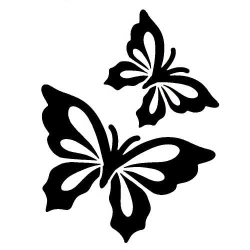 Butterfly Duo - tetovací šablonka