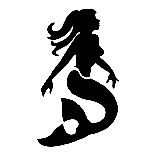 Mermaid Heart - tetovací šablonka