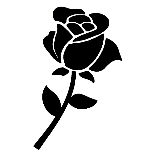 Rose Classic - tetovací šablonka