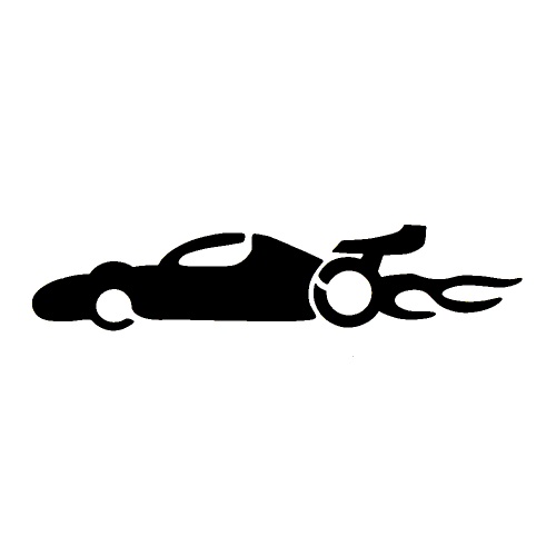 Speedy Race Car - tetovací šablonka