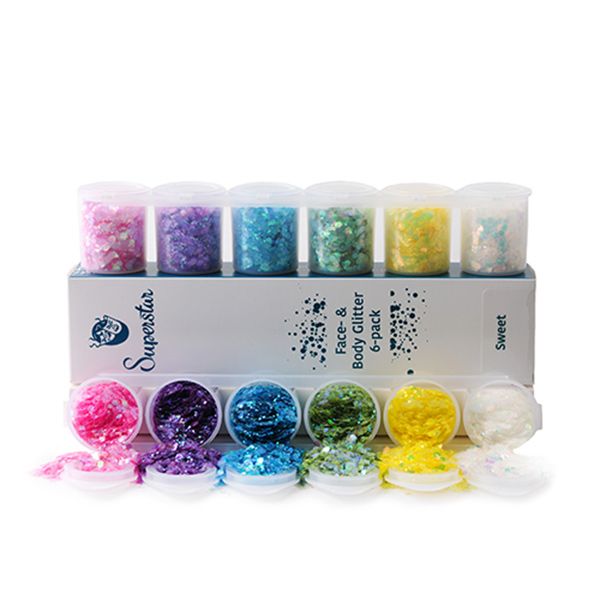 Superstar Sweet Chunky Glitter Mix 6-pack 130 ml