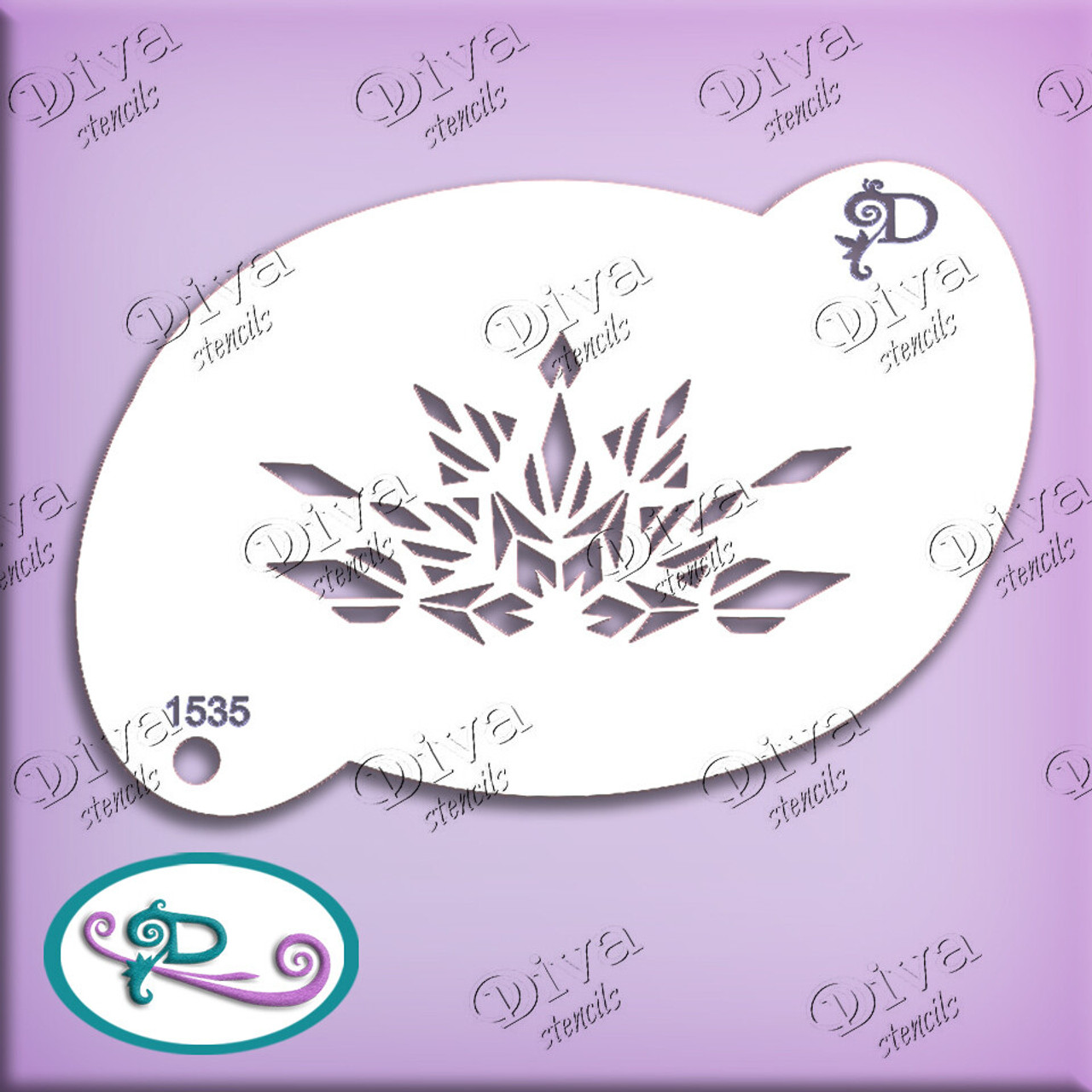 Snowflake Crown Diva Stencil