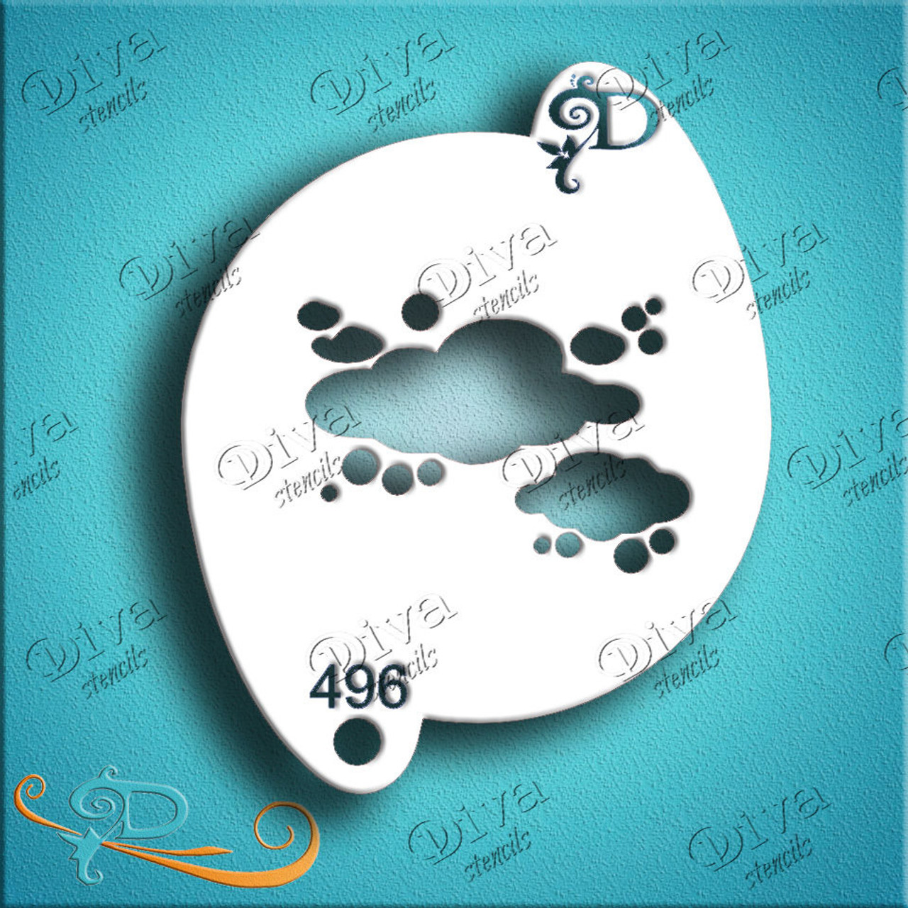 Cloudy Days Diva Stencil