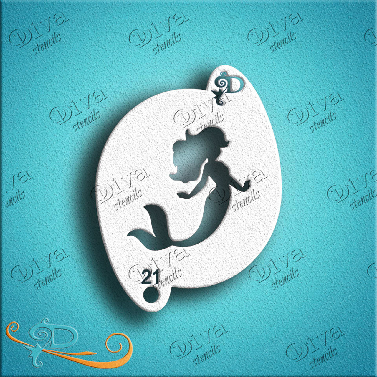 Mermaid #7 Diva Stencil