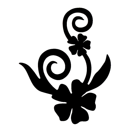 Dancing Flower - tetovací šablonka