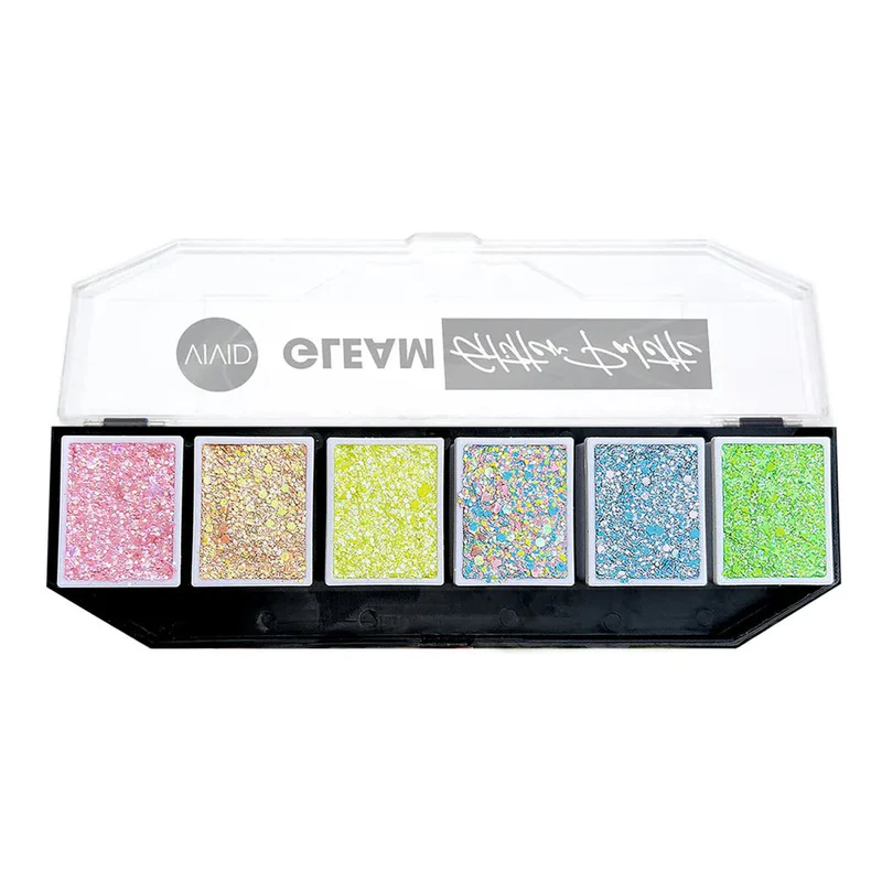 Pastel Glow - Vivid Glitter Cream Palette