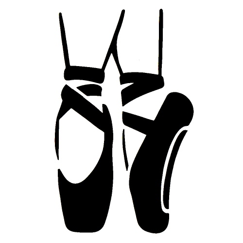 Ballet shoes - tetovací šablonka