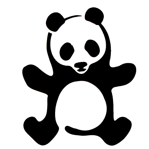 Panda - tetovací šablonka