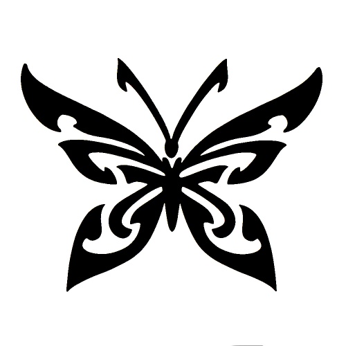Tribal Butterfly - tetovací šablonka