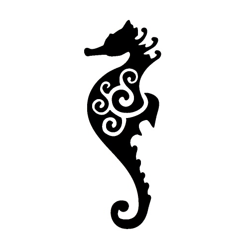 Seahorse Hawaii - tetovací šablonka