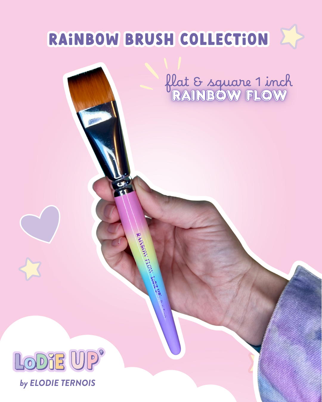 LODIE UP plochý 1" - Rainbow Flow