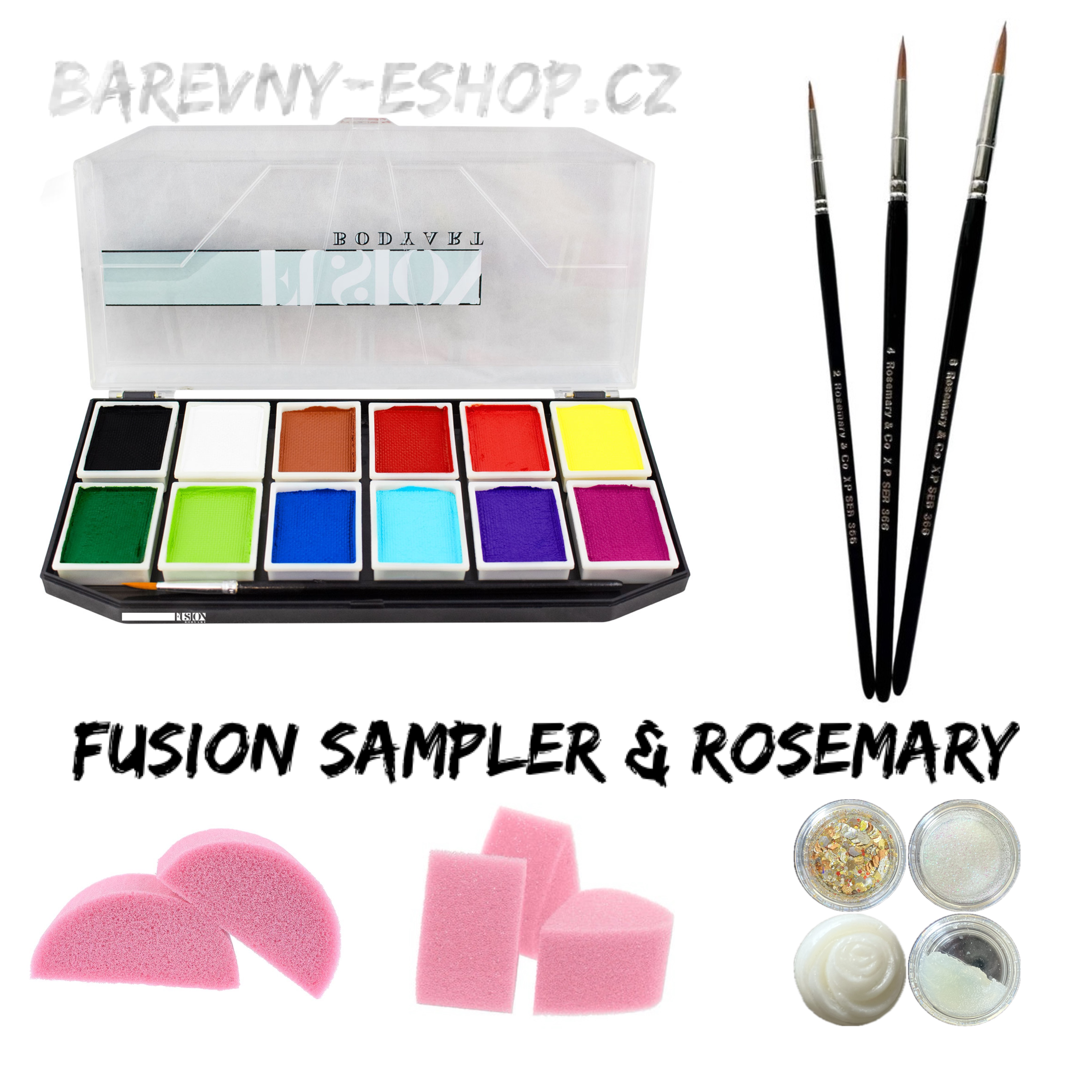 Sampler Fusion & Rosemary - sada barev a štětců 