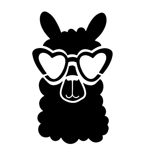 Sunny Llama - tetovací šablonka