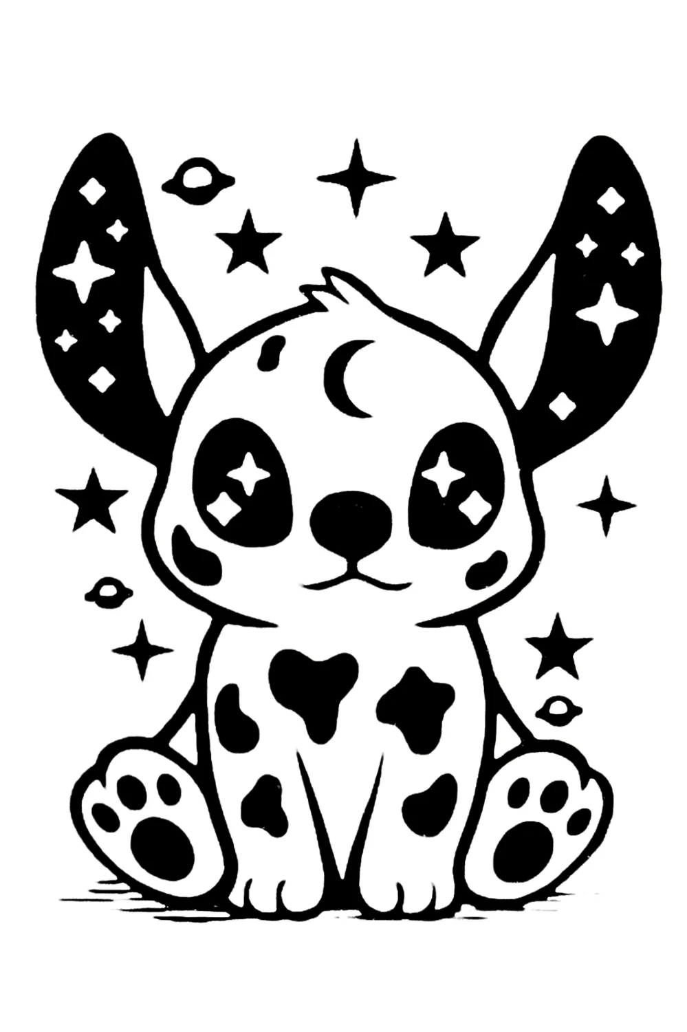 Stitch - Samolepící tetování vel. S
