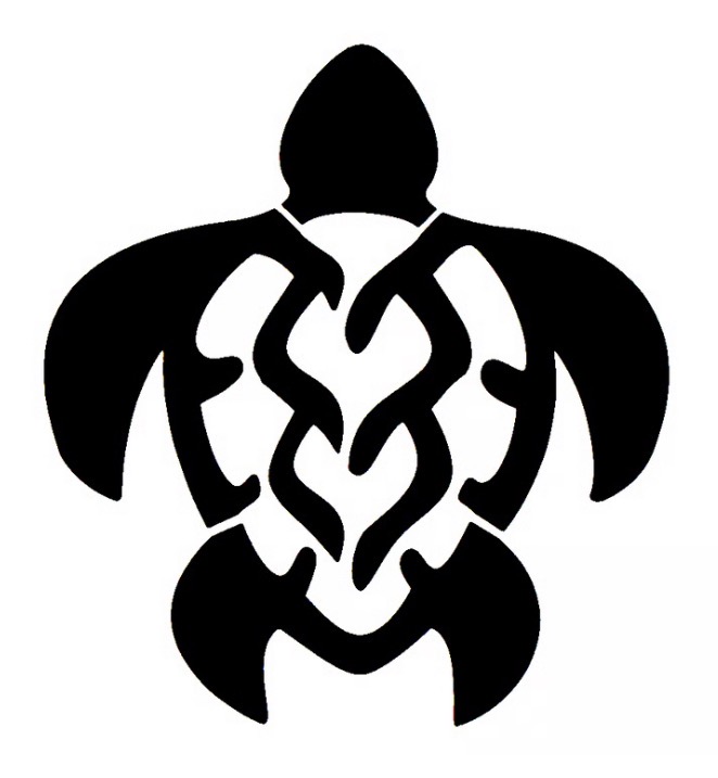 Turtle hawaii - tetovací šablonka