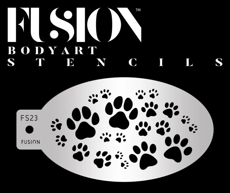 Paw Print Face Paint Stencil - FS10