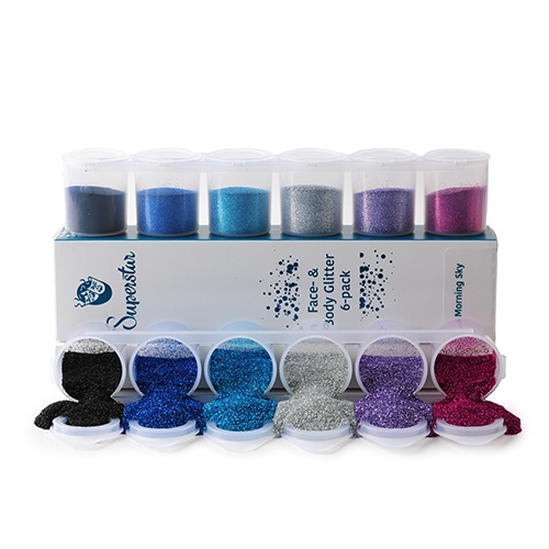 Superstar Morning Sky Fine Glitter Mix 6-pack 90 ml