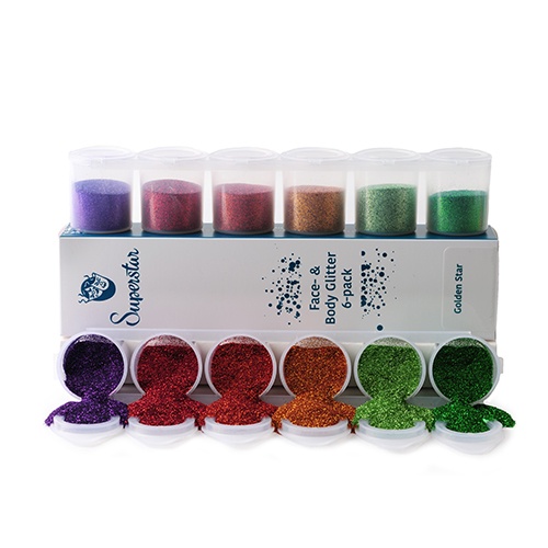 Superstar Golden Star Fine Glitter Mix 6-pack 90 ml