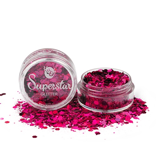 Superstar Laser Pink Chunky Glitter 8ml