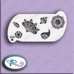 Forehead Henna Bits D648 Diva Stencil