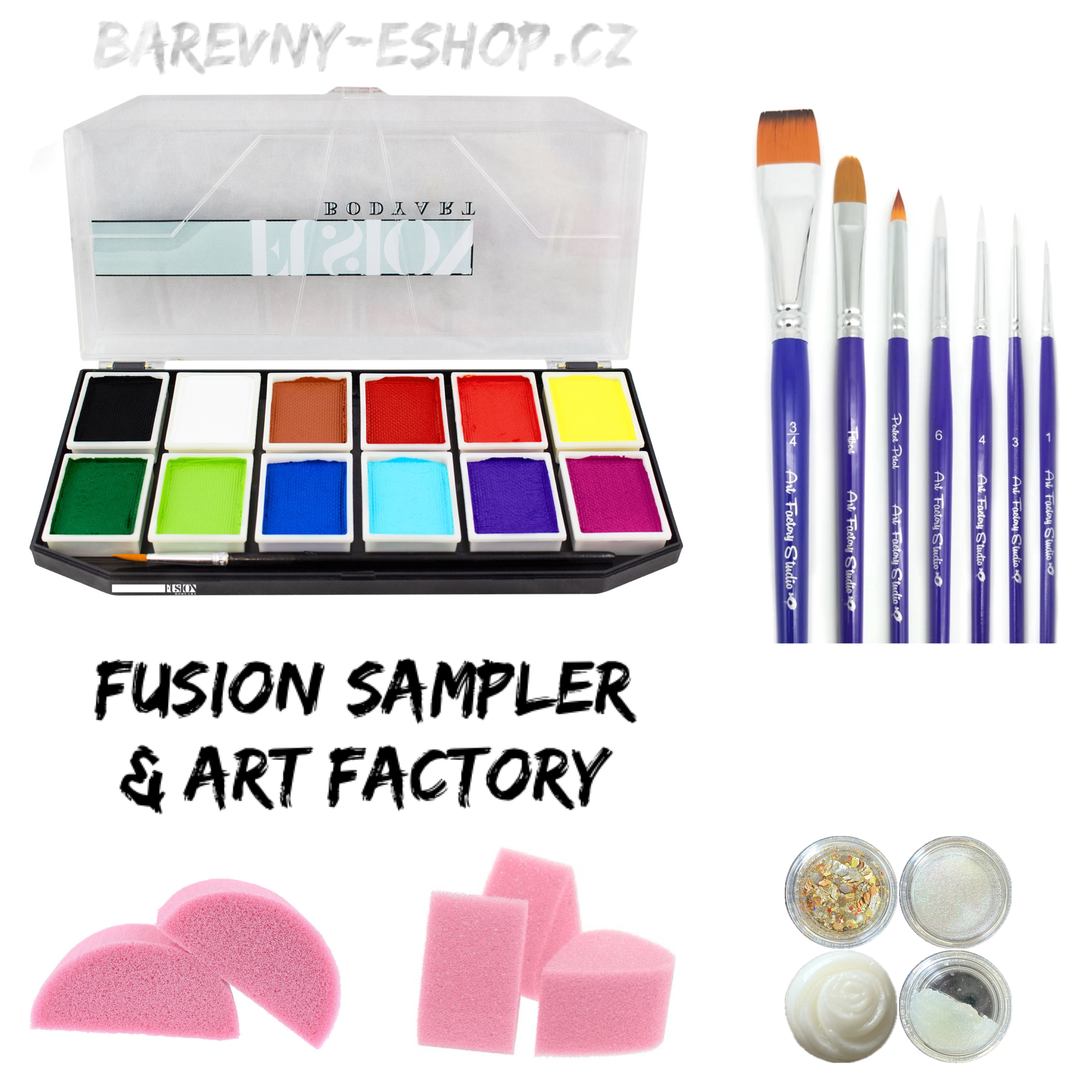 Sampler Fusion & Art Factory - sada barev a štětců 