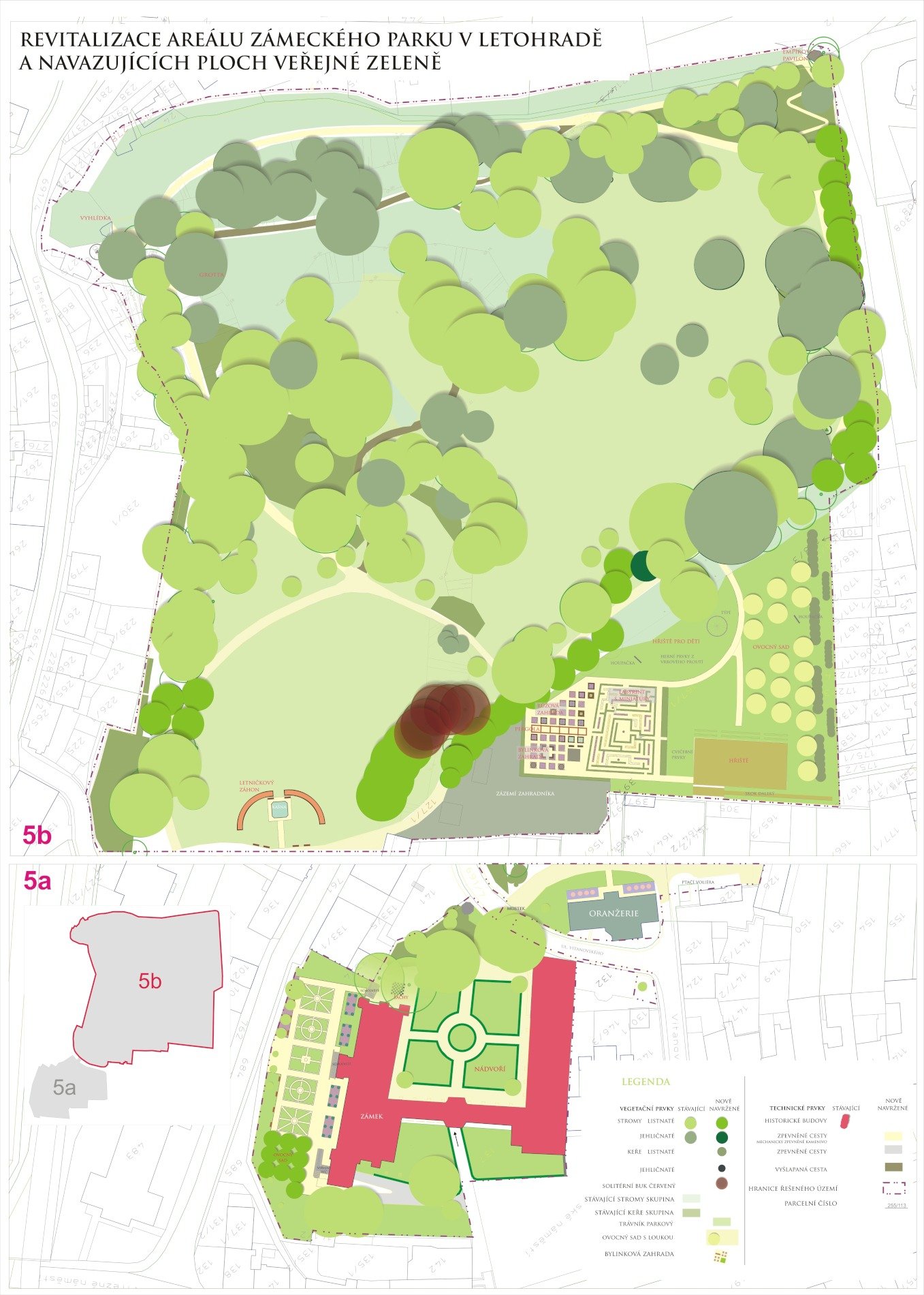 Zámecký park Letohrad – celková koncepce obnovy zámeckého areálu