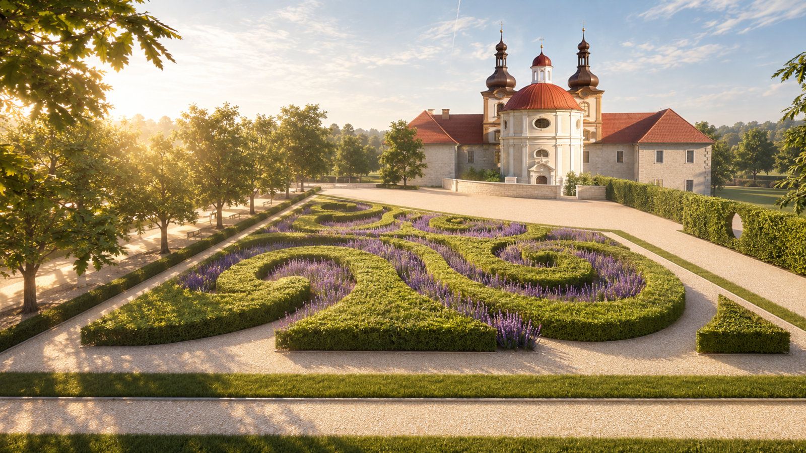 Zámecká zahrada Nové Dvory – historická kompozice a broderie