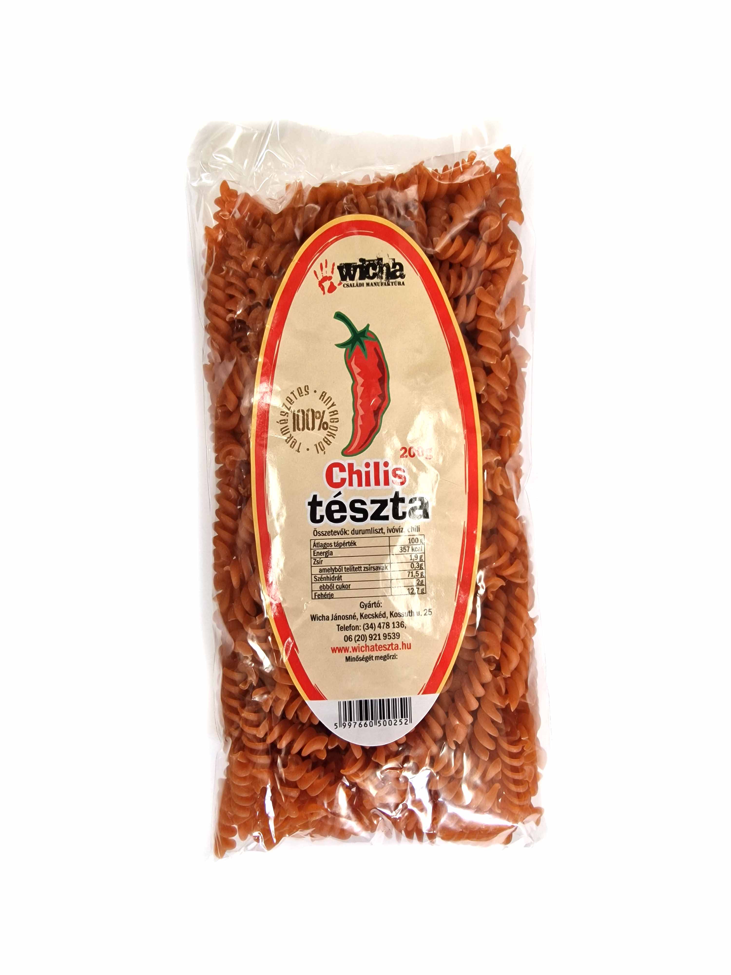 Vruty těstoviny s chilli - 200g  Min.trv.:26.07.2026