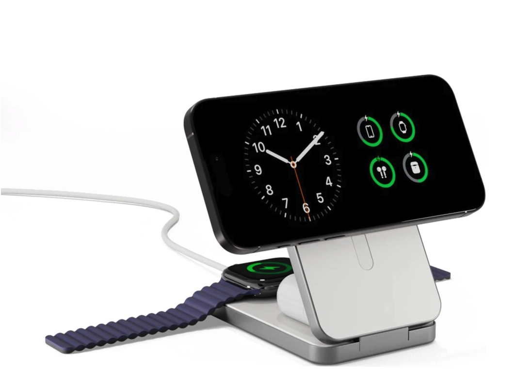 Epico UltraBase 4v1 Qi2/MagSafe powerbanka & bezdrátová nabíječka 8000mAh bílá