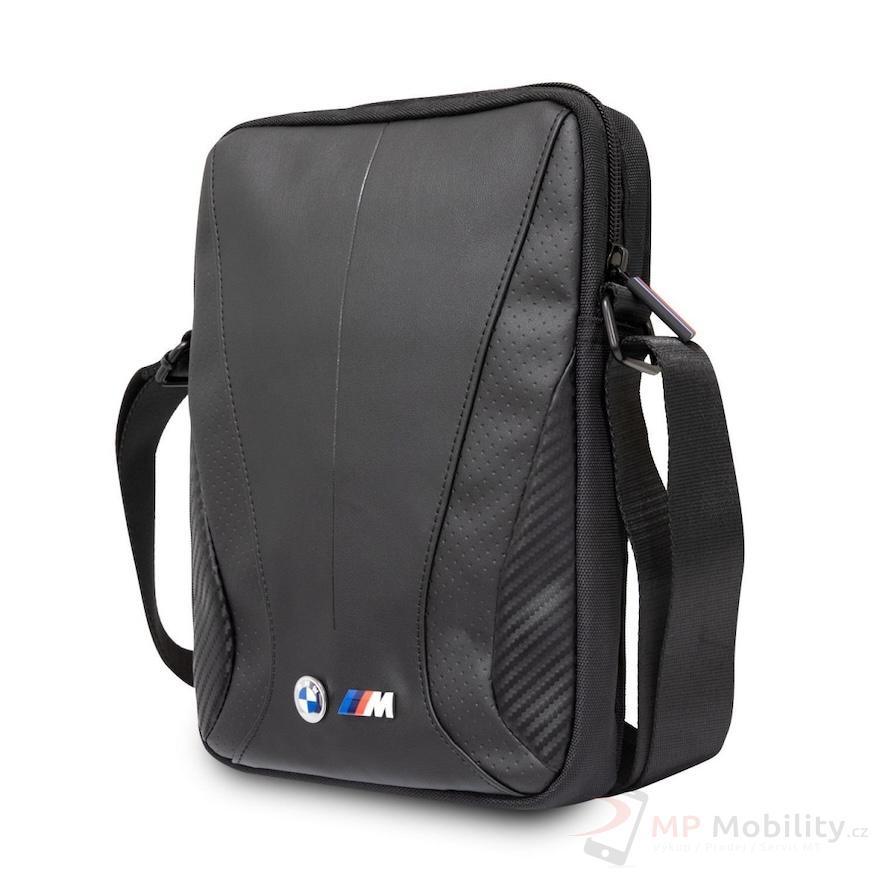 Kabelka na mobil BMW Carbon Leather 10'' černá