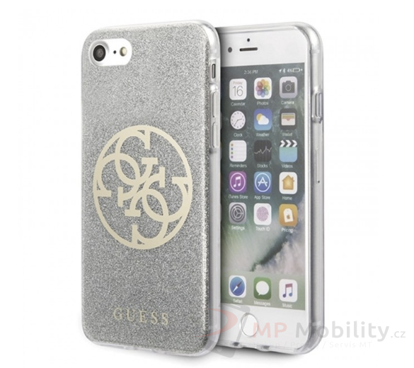Guess Circle Glitter 4G iPhone SE 2020/8/7 light grey