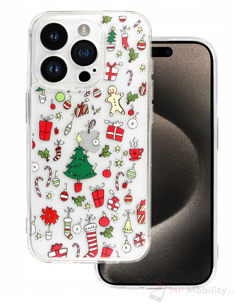 Zadní kryt pro Apple iPhone 15, čirý / pan perníček