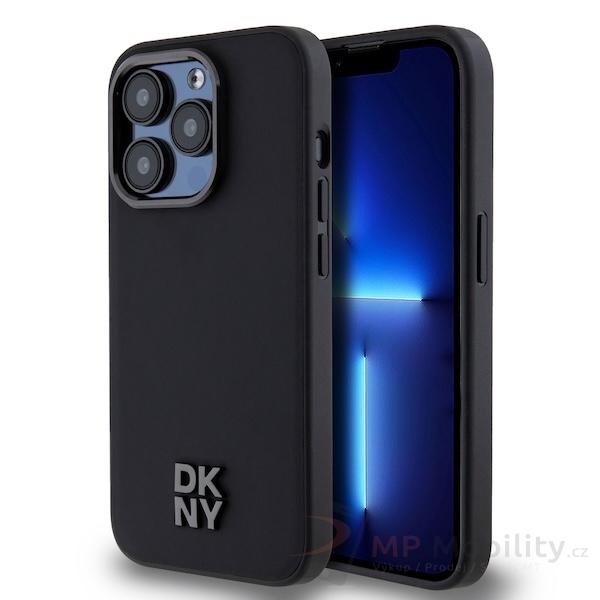 DKNY PU Leather Stack Logo Magsafe pro iPhone 15 Pro Max černý
