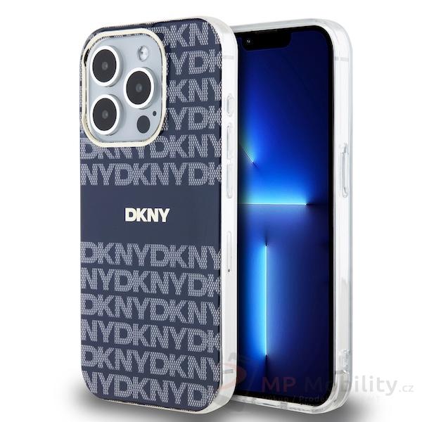 DKNY PC/TPU Repeat Pattern Tonal Stripe Magsafe Zadní Kryt pro iPhone 15 Pro Max Blue