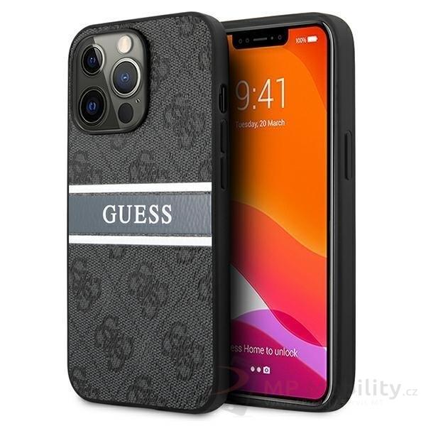 Guess 4G Stripe Collection kryt iPhone 13 Pro černý
