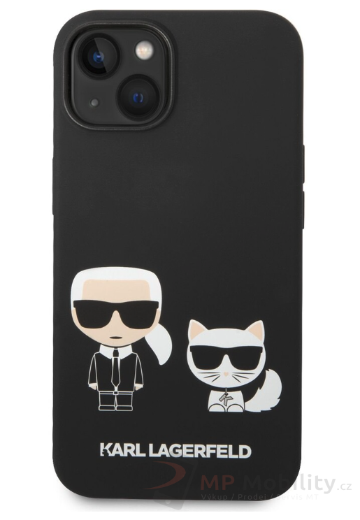 Karl Lagerfeld and Choupette Liquid Silicone kryt iPhone 14 Plus