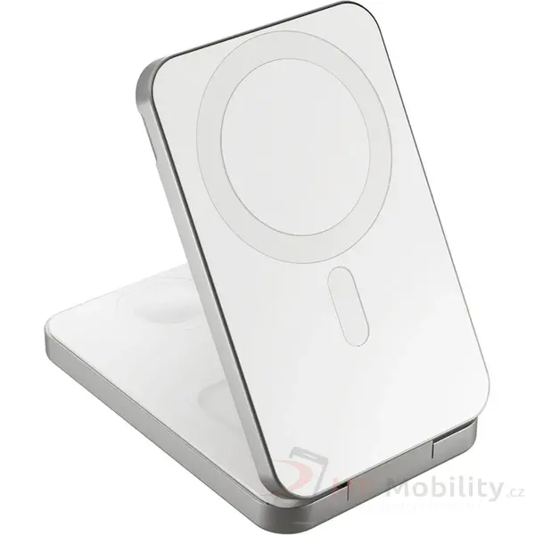Epico UltraBase 4v1 Qi2/MagSafe powerbanka & bezdrátová nabíječka 8000mAh bílá
