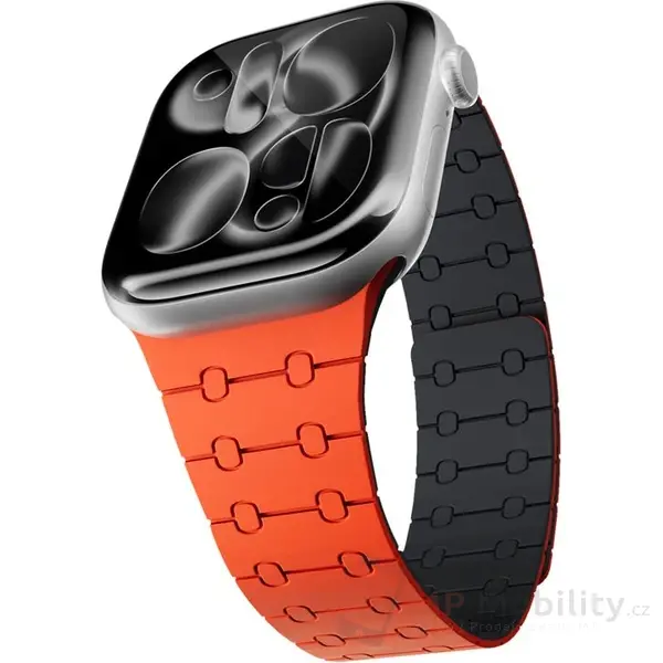 Epico Magnetic+ silikonový řemínek pro Apple Watch 49/46/45/44/42mm oranžový