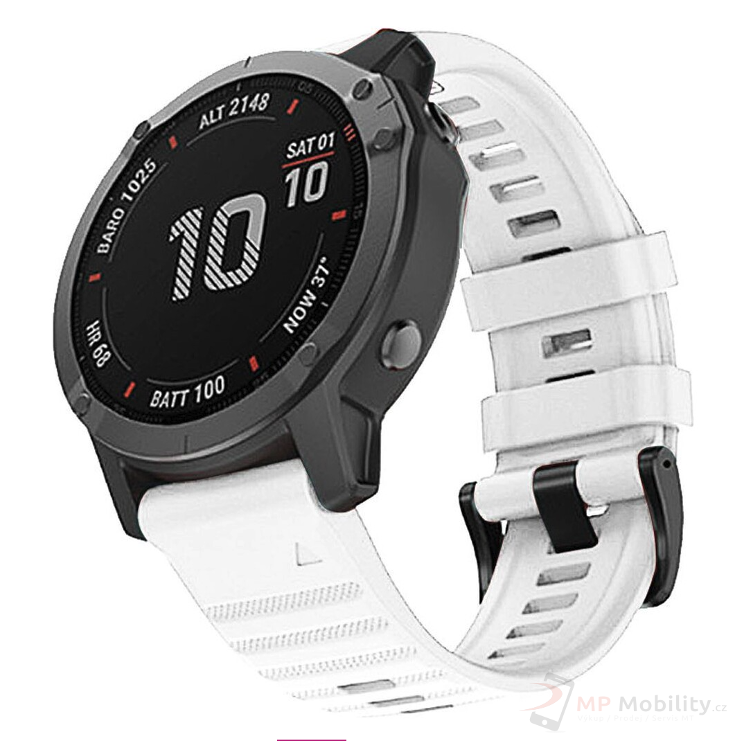 RhinoTech silikonový řemínek outdoor pro Garmin QuickFit 22mm bílý