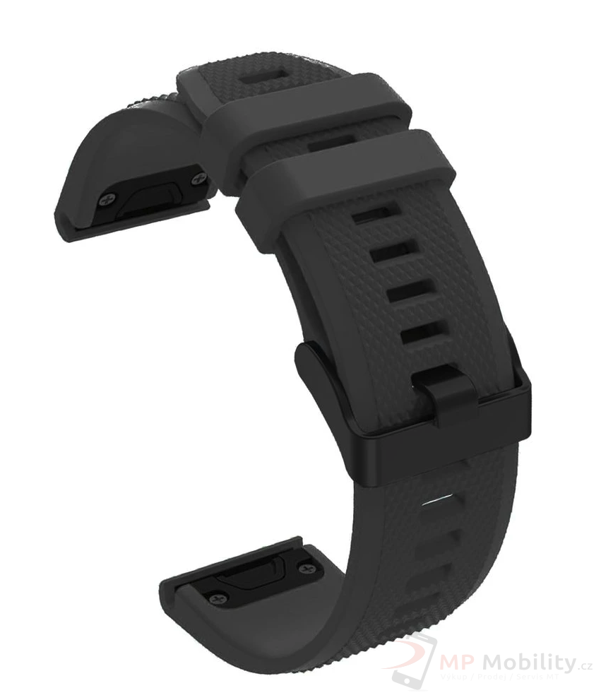 RhinoTech sportovní silikonový řemínek pro Garmin QuickFit 22mm černý
