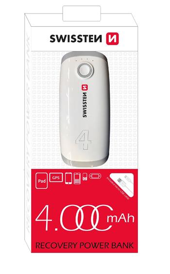 SWISSTEN RECOVERY POWER BANK 4000 mAh