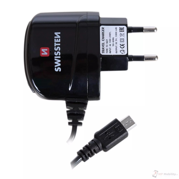SWISSTEN SÍŤOVÁ NABÍJEČKA MICRO USB 1A POWER ČERNÁ